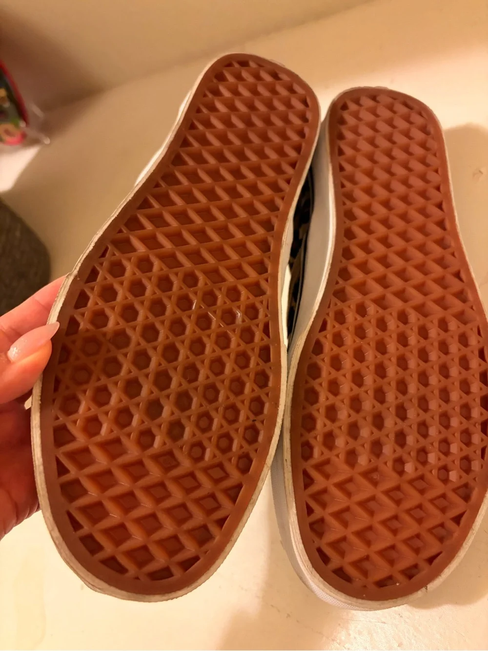 Vans Leopard Print Slip-On Sneakers - Tan & Black womens 7.5 mens 9